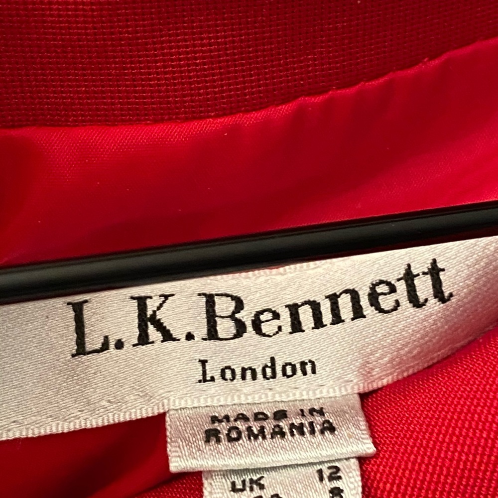 L.k. Bennett D R Tancy Dress Raspberry Size 8 , - Picture 5 of 9